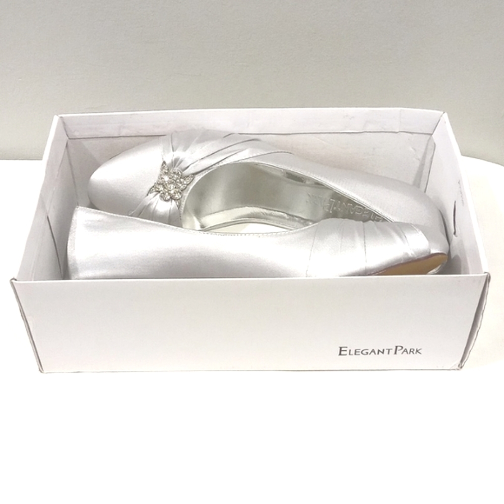 Elegant Park Bridal Shoes Silver | size 8.5 US